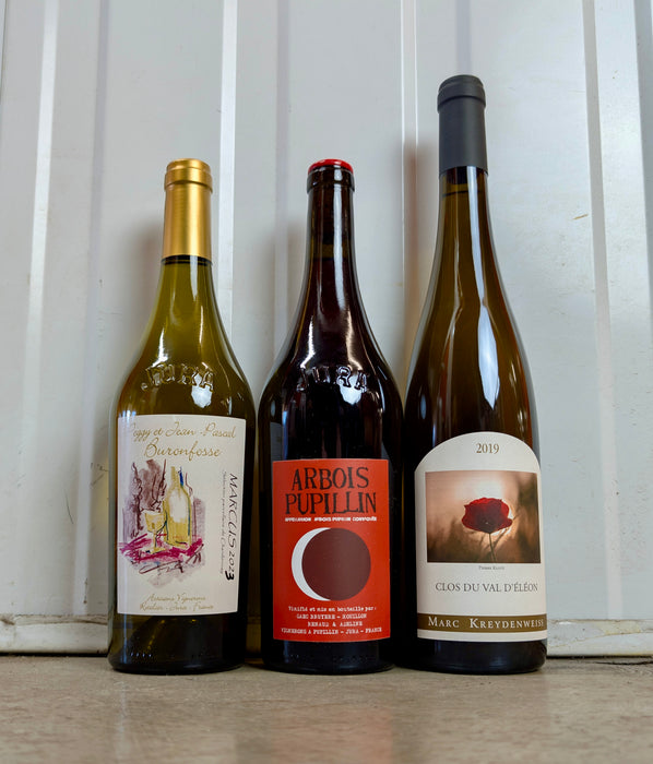 Renaud Bruyère and Adeline Houillon Arbois-Pupillin Ploussard En Aspis 2021 Mixed 3 Pack