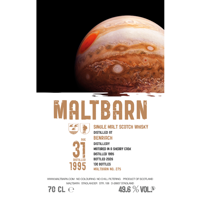 Maltbarn, Benriach 1995, 31YO Sherry cask 49.6% (Pre-order)